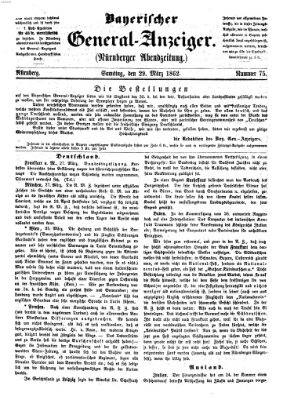 Bayerischer General-Anzeiger (Nürnberger Abendzeitung) Samstag 29. März 1862