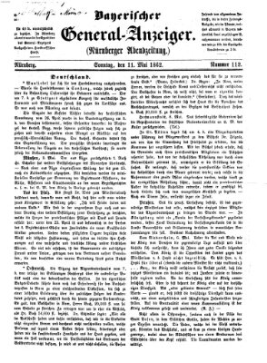 Bayerischer General-Anzeiger (Nürnberger Abendzeitung) Sonntag 11. Mai 1862