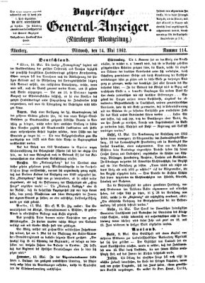 Bayerischer General-Anzeiger (Nürnberger Abendzeitung) Mittwoch 14. Mai 1862