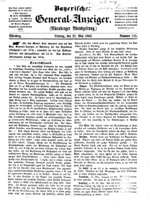 Bayerischer General-Anzeiger (Nürnberger Abendzeitung) Dienstag 27. Mai 1862