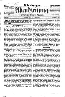 Nürnberger Abendzeitung Dienstag 15. Juli 1862