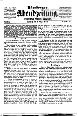 Nürnberger Abendzeitung Samstag 2. August 1862