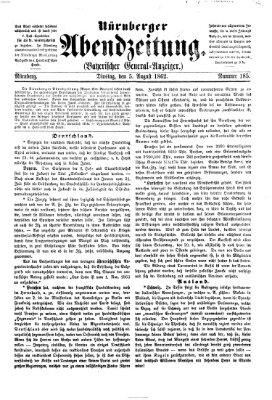 Nürnberger Abendzeitung Dienstag 5. August 1862