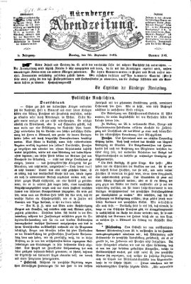 Nürnberger Abendzeitung Dienstag 30. September 1862