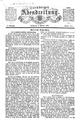 Nürnberger Abendzeitung Freitag 3. Oktober 1862