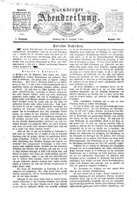 Nürnberger Abendzeitung Sonntag 5. Oktober 1862