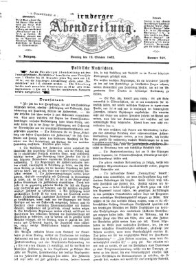 Nürnberger Abendzeitung Sonntag 12. Oktober 1862