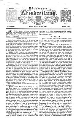 Nürnberger Abendzeitung Montag 27. Oktober 1862