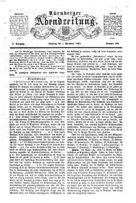 Nürnberger Abendzeitung Samstag 1. November 1862