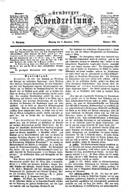 Nürnberger Abendzeitung Sonntag 2. November 1862