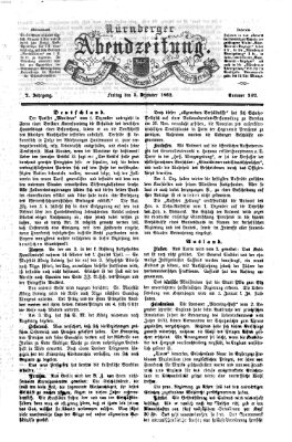 Nürnberger Abendzeitung Freitag 5. Dezember 1862