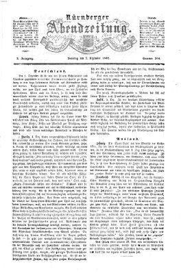 Nürnberger Abendzeitung Sonntag 7. Dezember 1862