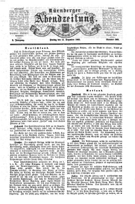 Nürnberger Abendzeitung Freitag 12. Dezember 1862