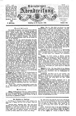 Nürnberger Abendzeitung Samstag 13. Dezember 1862