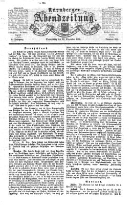 Nürnberger Abendzeitung Donnerstag 18. Dezember 1862