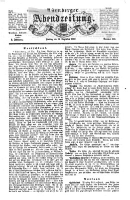 Nürnberger Abendzeitung Freitag 19. Dezember 1862