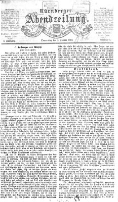 Nürnberger Abendzeitung Donnerstag 1. Januar 1863