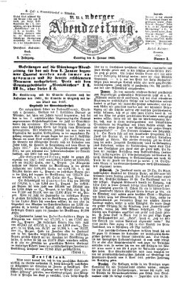 Nürnberger Abendzeitung Samstag 3. Januar 1863