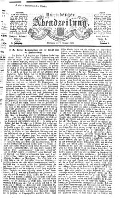 Nürnberger Abendzeitung Mittwoch 7. Januar 1863