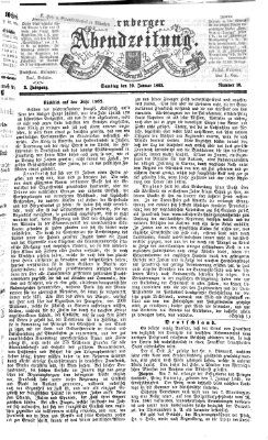 Nürnberger Abendzeitung Samstag 10. Januar 1863