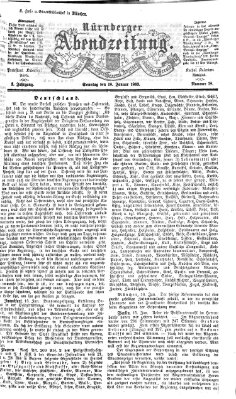 Nürnberger Abendzeitung Sonntag 18. Januar 1863