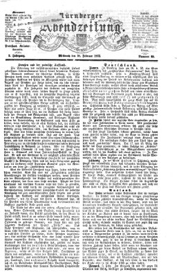 Nürnberger Abendzeitung Mittwoch 18. Februar 1863