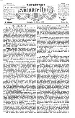 Nürnberger Abendzeitung Freitag 20. Februar 1863