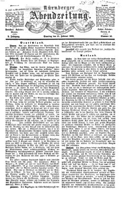 Nürnberger Abendzeitung Samstag 21. Februar 1863