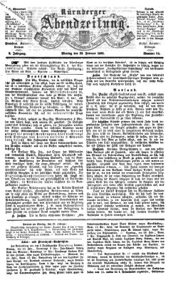 Nürnberger Abendzeitung Montag 23. Februar 1863