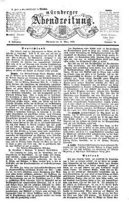 Nürnberger Abendzeitung Mittwoch 11. März 1863