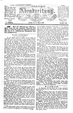 Nürnberger Abendzeitung Freitag 17. April 1863