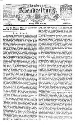 Nürnberger Abendzeitung Sonntag 26. April 1863