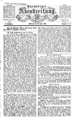 Nürnberger Abendzeitung Mittwoch 29. April 1863