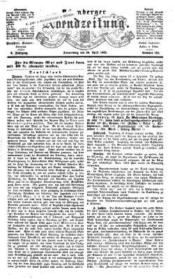 Nürnberger Abendzeitung Donnerstag 30. April 1863