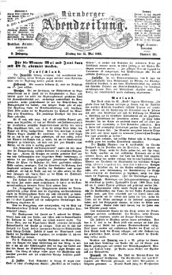 Nürnberger Abendzeitung Dienstag 12. Mai 1863