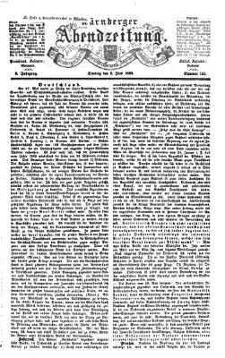 Nürnberger Abendzeitung Dienstag 2. Juni 1863