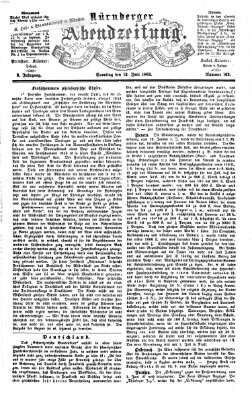 Nürnberger Abendzeitung Samstag 13. Juni 1863