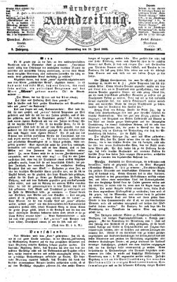 Nürnberger Abendzeitung Donnerstag 18. Juni 1863