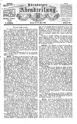 Nürnberger Abendzeitung Freitag 19. Juni 1863