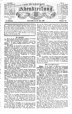 Nürnberger Abendzeitung Donnerstag 25. Juni 1863