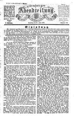 Nürnberger Abendzeitung Samstag 27. Juni 1863