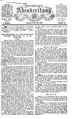 Nürnberger Abendzeitung Montag 29. Juni 1863