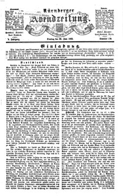 Nürnberger Abendzeitung Dienstag 30. Juni 1863