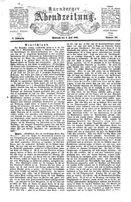 Nürnberger Abendzeitung Mittwoch 8. Juli 1863