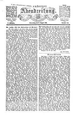 Nürnberger Abendzeitung Donnerstag 6. August 1863