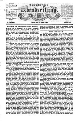 Nürnberger Abendzeitung Dienstag 11. August 1863