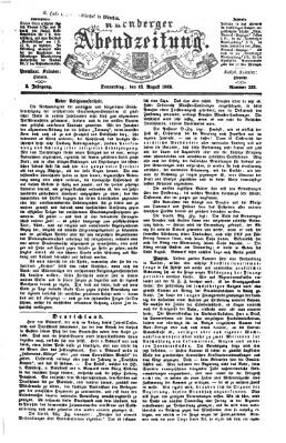 Nürnberger Abendzeitung Donnerstag 13. August 1863