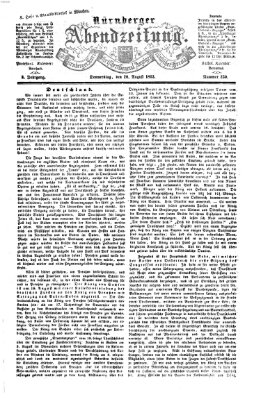 Nürnberger Abendzeitung Donnerstag 20. August 1863