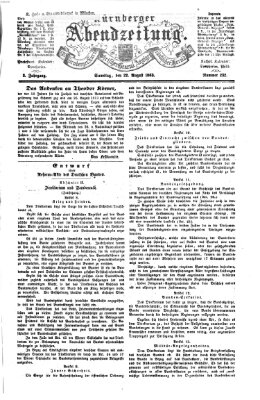 Nürnberger Abendzeitung Samstag 22. August 1863