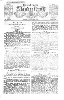 Nürnberger Abendzeitung Sonntag 23. August 1863